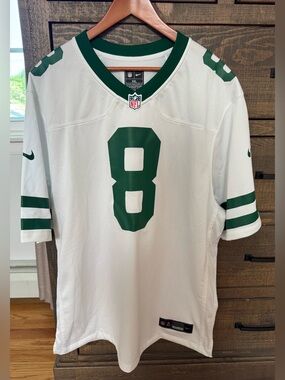 Nike NFL New York Jets Aaron Rodgers #8 White Game Jersey Men’s XXL 2023
